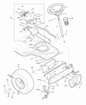 Steering Diagram and Parts List for 46904X92A _1996 - 46 Inch Murray Lawn Tractor